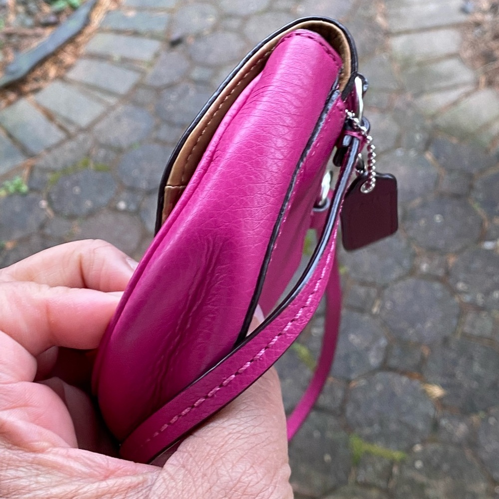 Coach Leather Mini Crossbody Bag, Barbie Pink - Picture 7 of 10